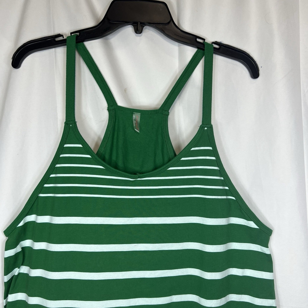 FP Free People Hot Shot Mini Dress Romper Stripe Green Women's M Sport Casual - Picture 3 of 14